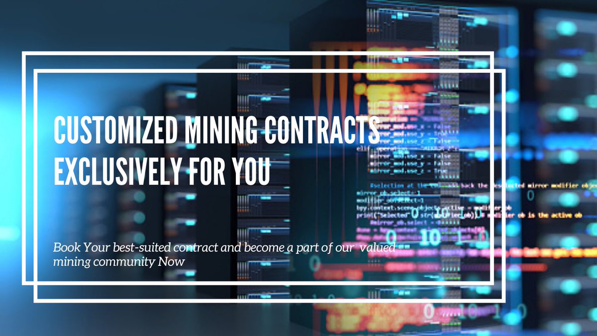 Book your best-suited contract and become a part of our valued mining community now! 

adm.qa/webmining#a_ai…

#webmining #blockchain #MiningContract #Mining #Cryptocurrency #EarnFromHome #workfromhome