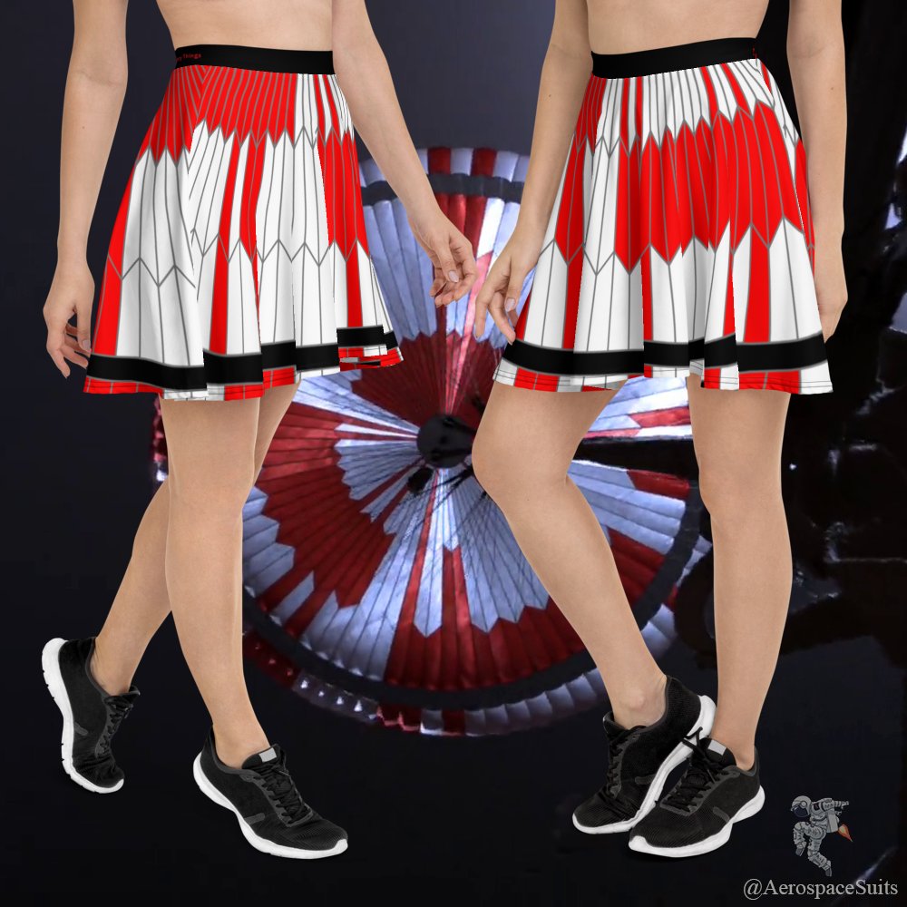 AerospaceSuits's tweet photo. We present the Mars Perseverance Parachute Dare Mighty Things Skater Skirt.

https://t.co/G8KS97RStR

#perseverance #mars #rover #parachute #NASA #JPL #space #planet #exploremars #skirts #fashion #binary #aerospaceengineering #aerodynamics #marsmission #daremightythings #fashion https://t.co/CDah6WzJhZ