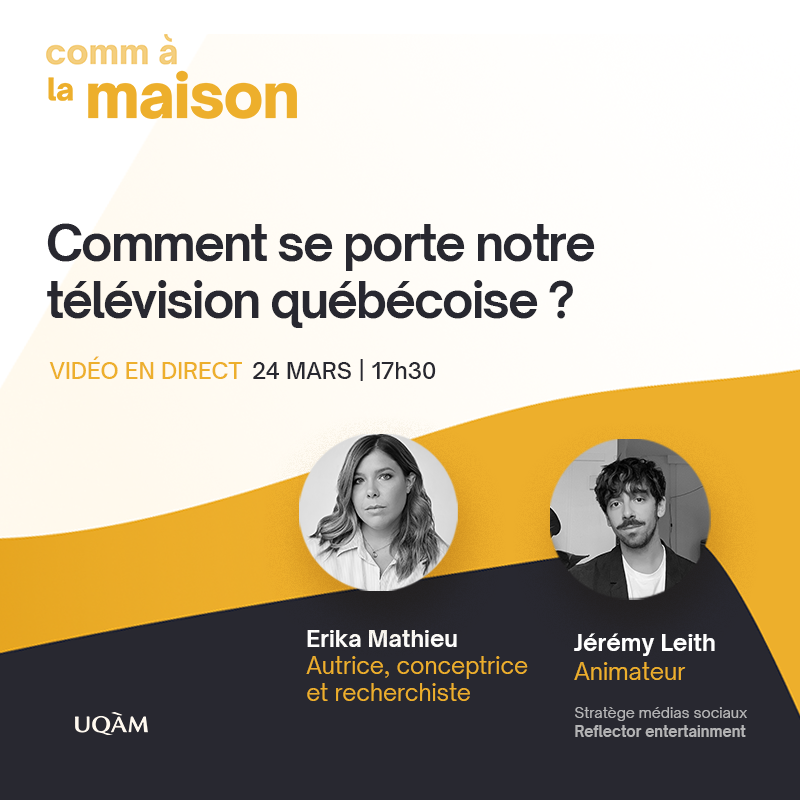 diplomesUQAM's tweet photo. Vous souhaitez en savoir plus sur les tendances télévisuelles? Connaître la différence entre le contenu diffusé à la TV ou sur le web? Jérémy Leith+Erika Mathieu ont les réponses à vos questions! Inscrivez-vous👉 https://t.co/nTsUeTkteK
@UQAM @TrioOrange @erikamathieu @Jeyleith https://t.co/Z5BwQDHFE6