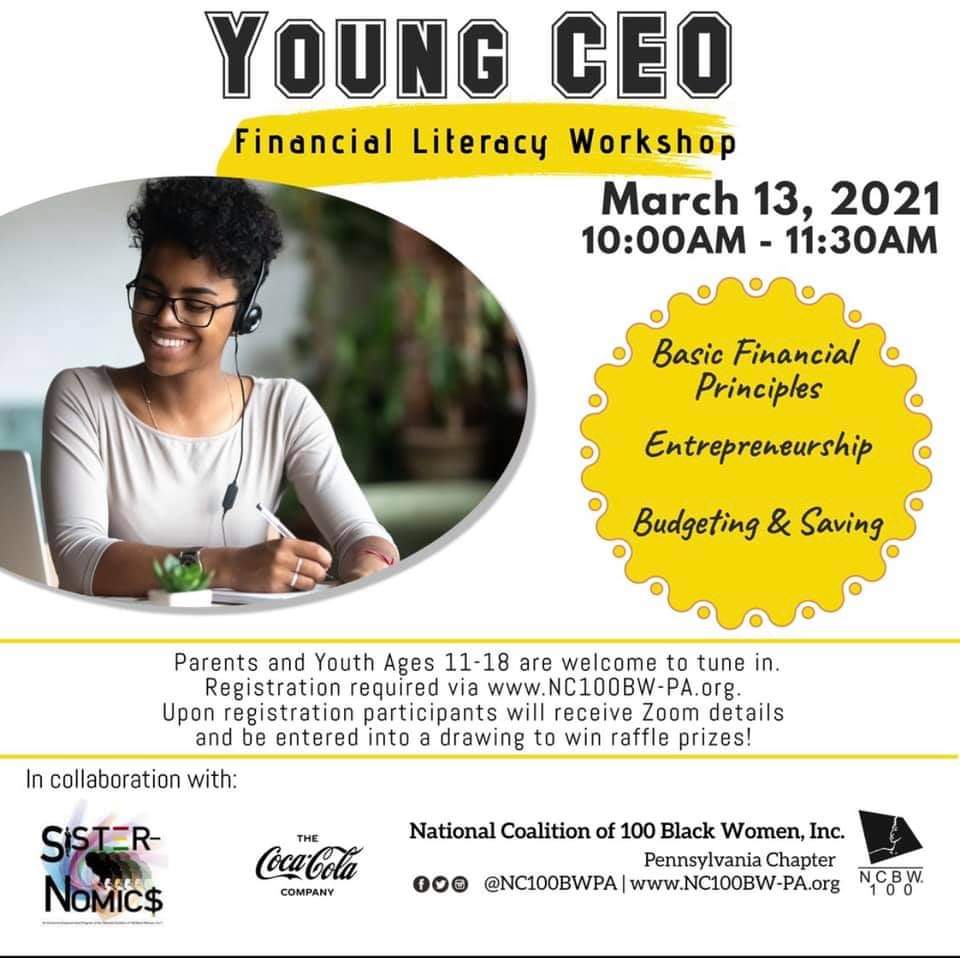 IvoryAllison's tweet image. Have a child between 11-18? 
Join us for our Sister-Nomic$ Young CEO Financial Literacy Workshop — Sponsored by #CocaColaFoundation. Register at bit.ly/NC100BWPAYOUNG…

#EconomicEmpowerment #FinancialLiteracy #SisterNomics #YoungCEO 
@MsPattyJackson