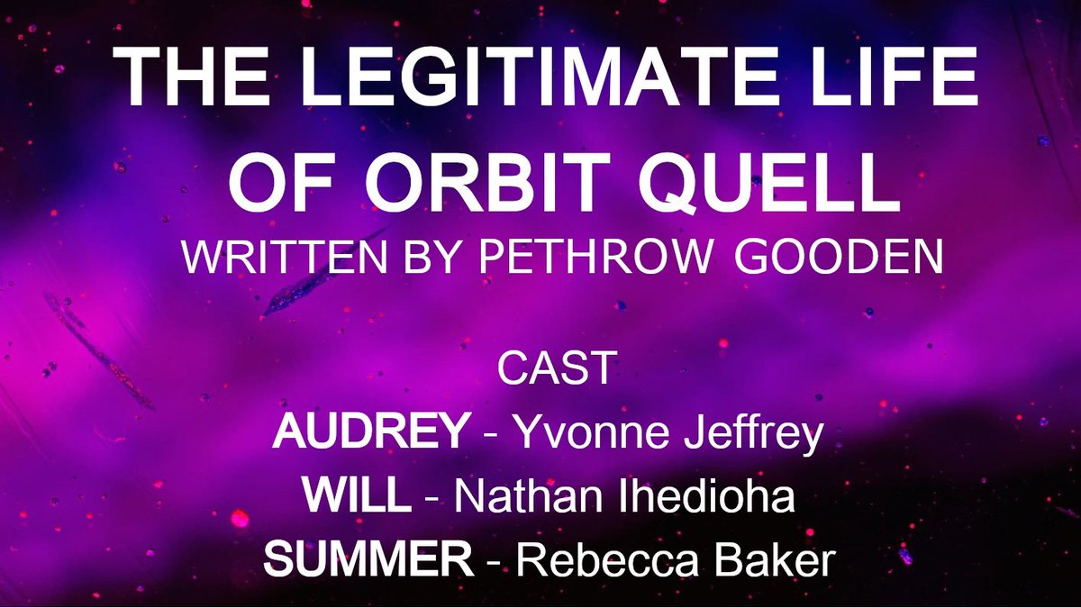 The Legitimate Life of Orbit Quell by Pethrow Gooden is the third read from the evening. 😀 What a title? 
A young man searches for truth in his life, only to question his illegitimacy. Intrigued? Free to join
▶️bit.ly/2OjYKeb
#writer  
#actorlife 
#WritingCommunity