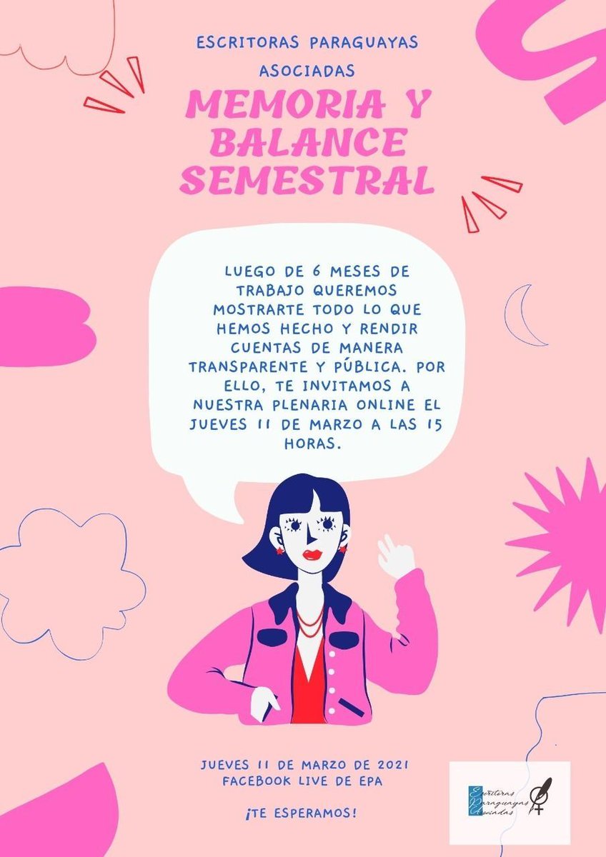 ¡Te invitamos a la presentación de la memoria y balance semestral de EPA! Porque queremos compartir contigo todo lo que hicimos. 😊💪🌺
¡Mirala por el Facebook Live de EPA, este jueves 11 a las 15 h!