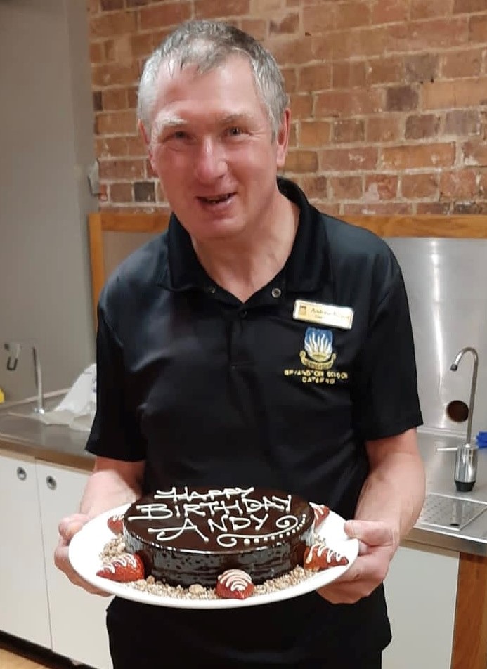 This morning we celebrated a 'significant' birthday of Andy, a catering team member with 44 years service at <a href="/BryanstonSchool/">Bryanston School</a>. The catering department just wouldn't be the same without Andy, happy birthday!! <a href="/Thorne19Mike/">Mike Thorne</a> #TeamBryanston