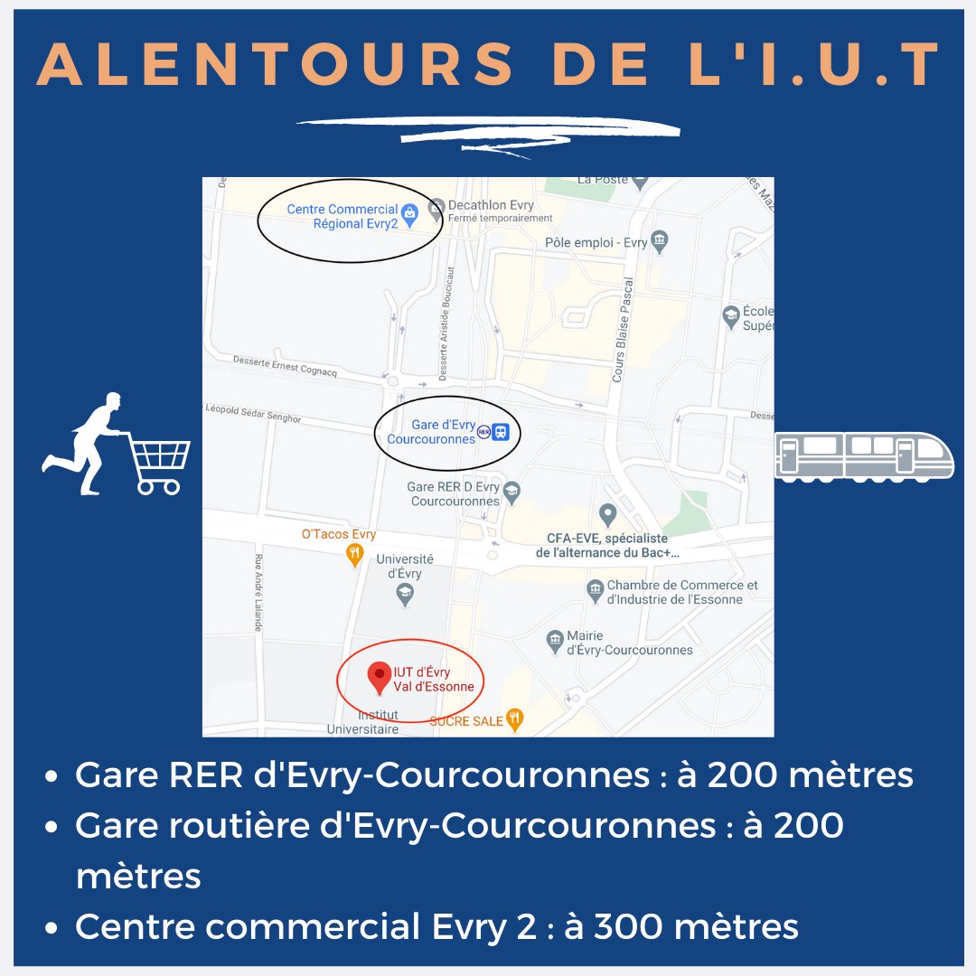 PromoTce's tweet photo. En complément de notre vidéo youtube sur la visite guidée des locaux voici les lieux à retenir à proximité de l’IUT ✍🏻
Nous vous invitons à présenter votre carte étudiante afin d’avoir des réductions sur vos menus !
#evry #iutevry #duttc #universiteevry https://t.co/VuqQwH5gio