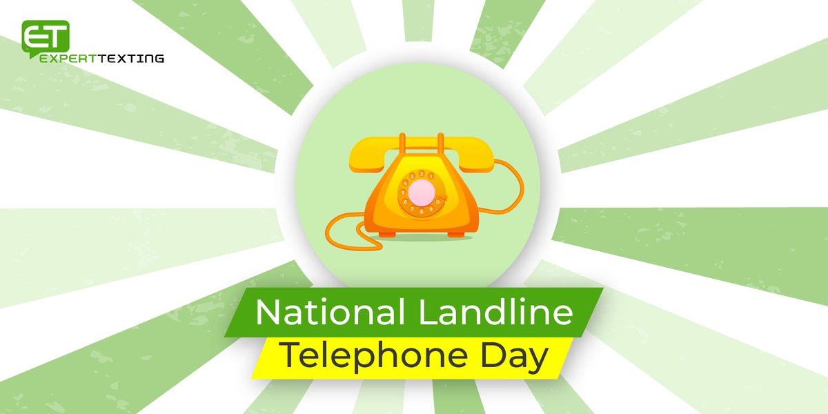 It's National Landline Telephone Day!
Today, Alexander Graham successfully tested the first landline in 1876.
We may love our smartphones, but we are feeling nostalgic too.

#NationalLandlineTelephoneDay #Telegram #LANDLINE  #GrahamBell #landlinephone #Smartphone #nostalgia #text