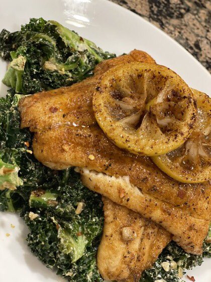 theprojectplug's tweet photo. Seared Catfish &amp; Creamy Kale by @TheGuyYouAreNOT. https://t.co/vBYnMaFxnS