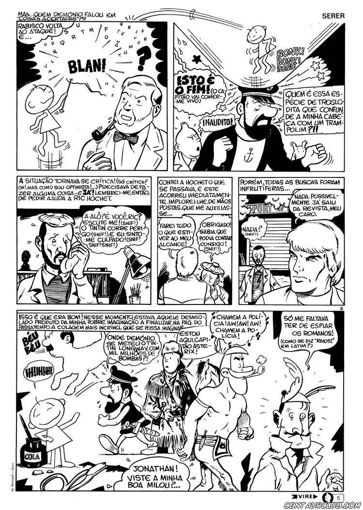 centaurclub's tweet photo. Journal #tintin n°40 portugais du 13 février 1982. Récit de 04 pages de #Serer avec les personnages du journal #BlakeetMortimer, #ricHochet, #Asterix, #Tintin, #Clifton, #Cubitus,etc https://t.co/9ePRCA2YmI