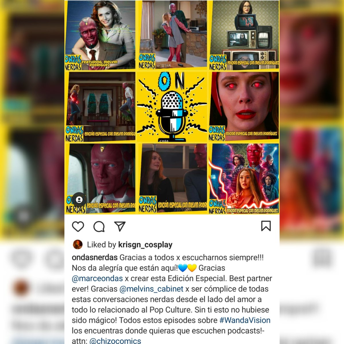 NerdasOndas's tweet photo. https://t.co/Ovy6CxkuUR
#somosondasnerdas
#contenidopr
#podcasts
#podcastspr
#disneyplus
#ondasnerdas
#puertorico
#WandaVison
@OndasMarCe @libros_eikon @Chizocomics https://t.co/pcyrN1l9Jy