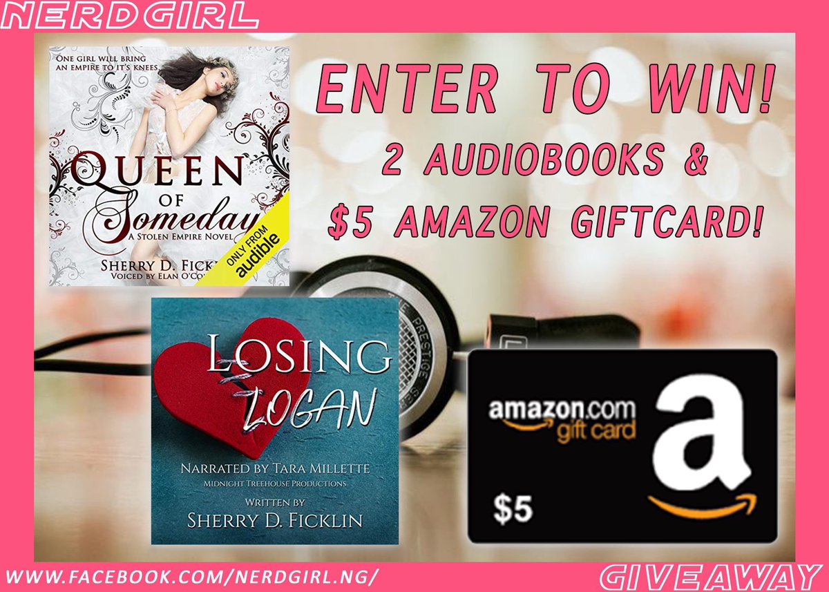 Nerd_Girl_NG's tweet photo. #giveaway is live at @Nerd_Girl_NG featuring @Sherry_Ficklin! Win a #audiobooks and #gc! Click to enter: https://t.co/4805e8VOIX https://t.co/kCRJSuPy42