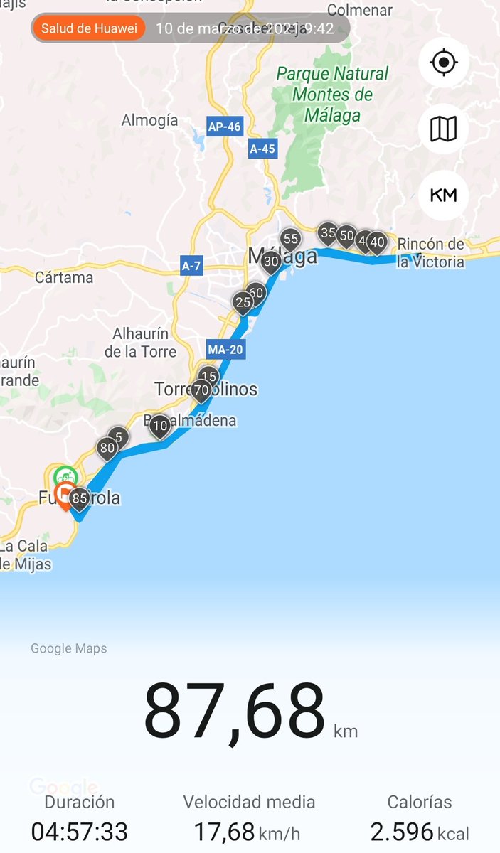 Alkttv_'s tweet photo. Resumen de la ruta de hoy 🚲 https://t.co/zDMjUNFaT7