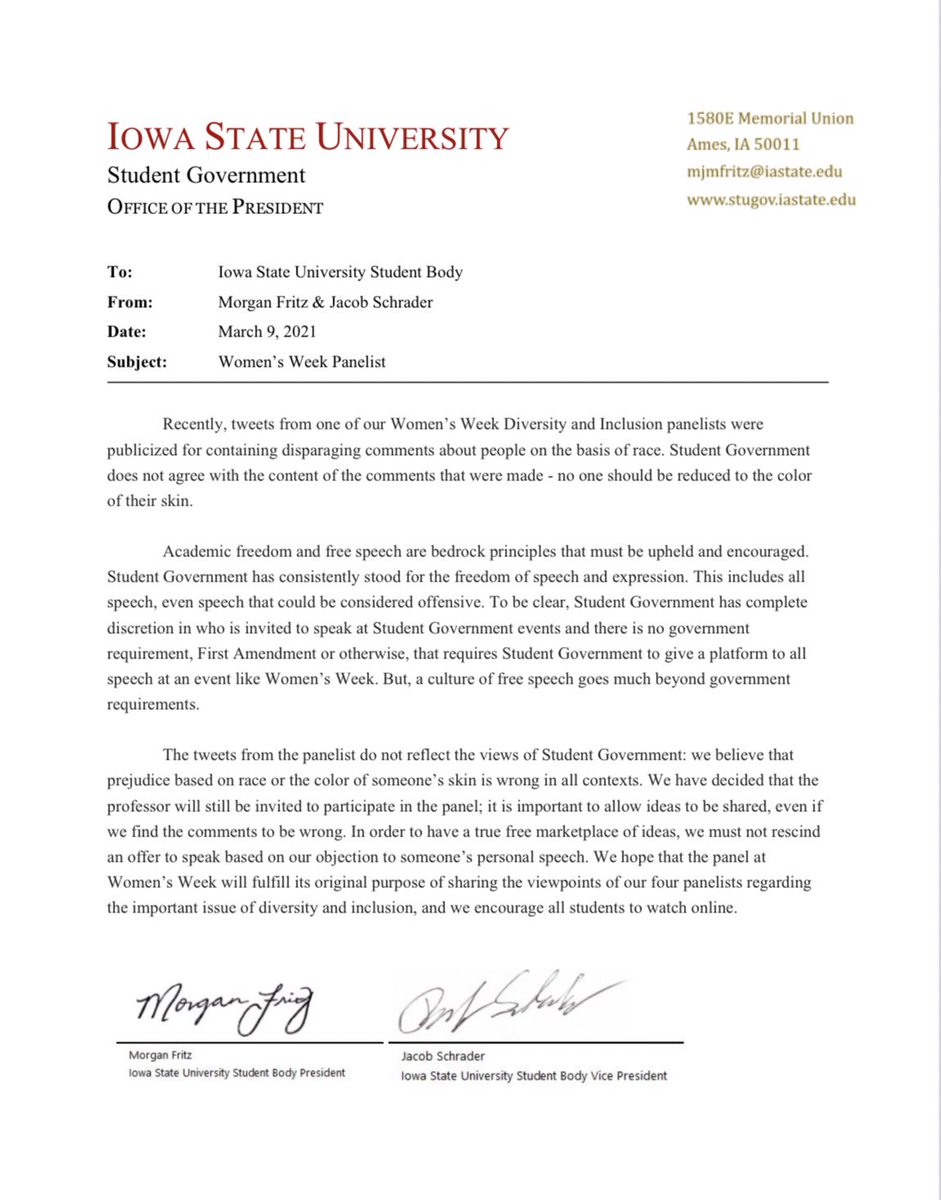 Iowa State University Student Government tweet media