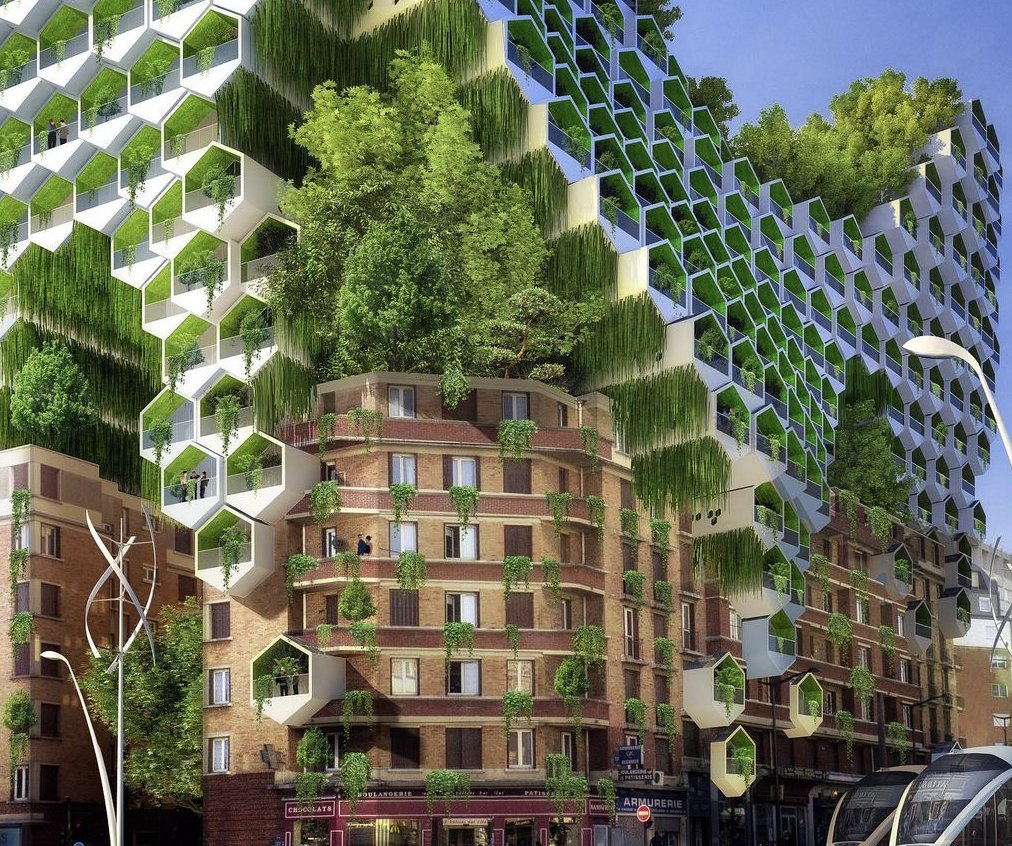 Living eco-hexagons by Vincent Callebaut.
