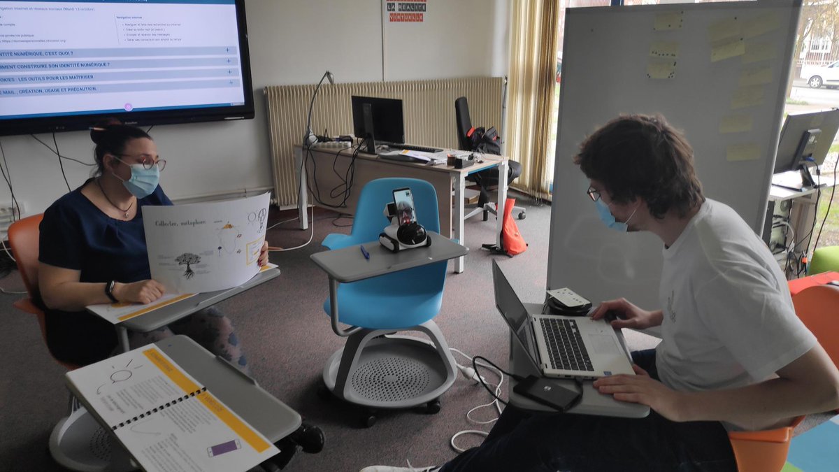 canope_DThdf's tweet photo. #LeCreathon #Créathon2021 distanciel🙂 et présentiel😷 à l'Atelier @canope_60 avec l'équipe "Open Source Beauvais" @marc_hepiegne @oisux en présentiel😷
et participants en distanciel🙂 sur #BBB «Présence à distance: former, enseigner et apprendre autrement». https://t.co/4InDDrTDOD