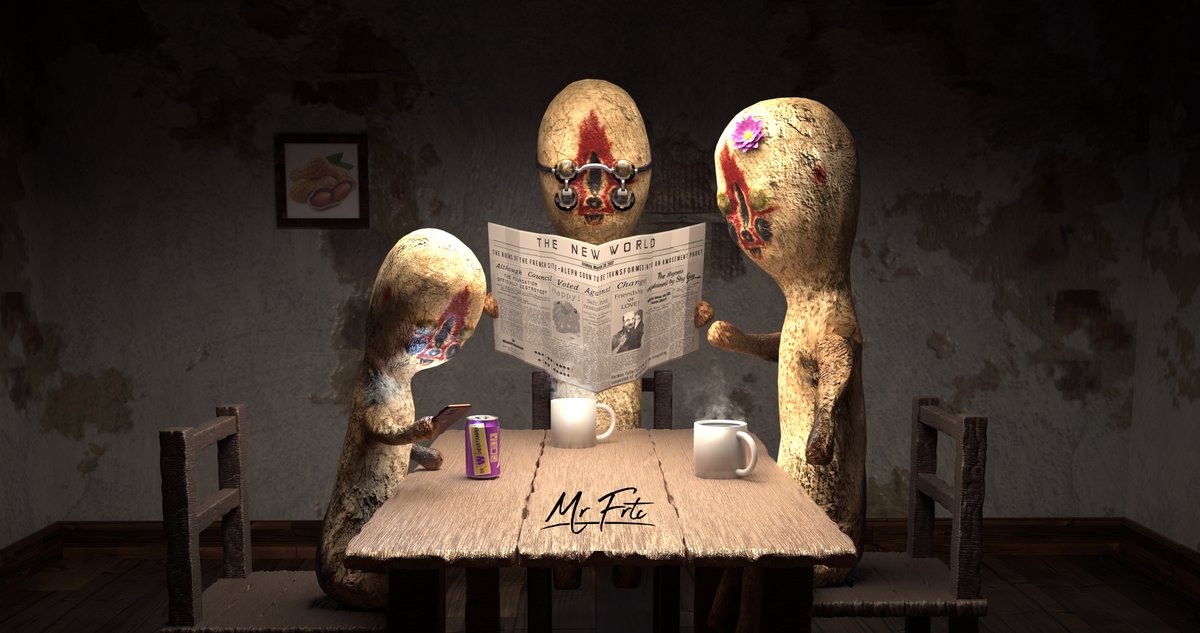 MrFrtc's tweet photo. Voici mes deux derniers rendus 3D avec SCP-173 :
"La famille cacahuète" et "Félicitation, c'est un garçon !"
#SCP #SCP173 #FoundationScp #blender https://t.co/fZg5zaBlWu