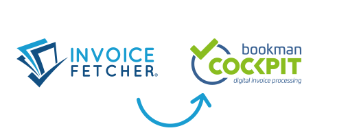 <a href="/invoicefetcher/">invoicefetcher</a> liefert ab sofort per Schnittstelle alle 30 Minunten zur vollen und halben Stunde digitale Eingangsrechnungen und
Ausgangsrechnungen in bookmanCockpit. Damit verschmelzen die kaufmännischen Prozesse in KMUs nahtlos mit dem Rechnungswesen und der Steuerberatung.