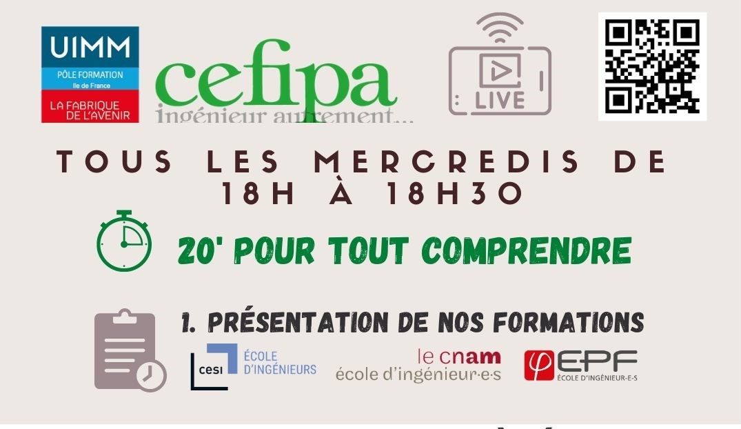 N_Styc's tweet photo. 🚨 Dernière ligne pour les inscriptions au Cefipa 2021 !
On vous donne rendez-vous, ce soir, à 18h, pour notre LIVE et découvrir nos formations : 
Nous rejoindre : https://t.co/bQLA5vVVz7

#ingénieur #alternance #apprentissage #recrutement #industrie #industriels #etudes https://t.co/tizZCdNw1T