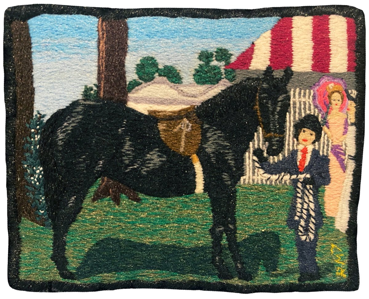edlingallery's tweet photo. We are excited to announce our exclusive representation of #RayMaterson, the American self-taught artist who creates unique, small-scale embroidered-fabric works from the threads of socks. https://t.co/T3LhpHkil8 https://t.co/S8uNb1LyYB