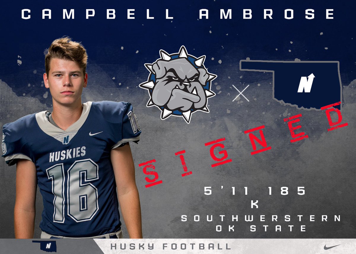 Campbell Ambrose has signed with SWOSU! We will miss Campbell next year as he was a consistent contributor as a kicker! He is a great young man who was a major part of our program. (Also a great scout team WR) #PullTheSled