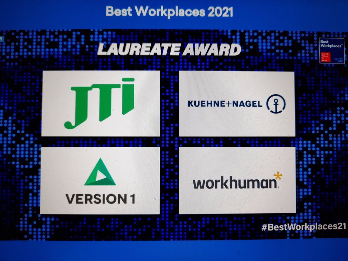 e_n0rr's tweet photo. @version1 recognised as a great place to work for 10 years  #BestWorkplaces21 https://t.co/bGBTaejc4e