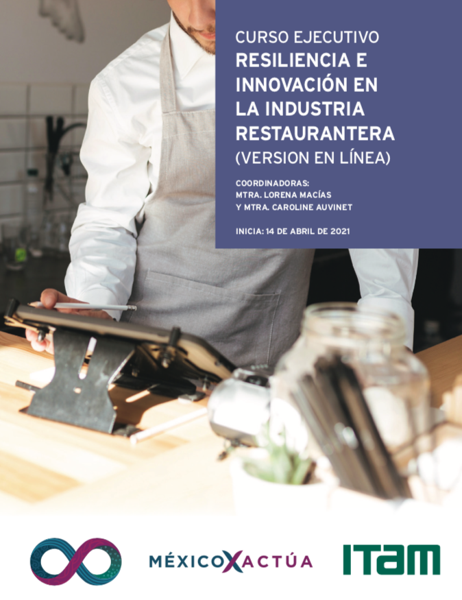 mexico_actua's tweet photo. 📣#Curso Estrategias de #Resiliencia e #Innovación en la Industria #Restaurantera MXA, @ITAM_mx @canirac 

👩‍🍳🧑‍🍳En este curso aprenderás de los #expertos en #sustentabilidad, #agua_energía_alimentos, #mercadotecnia, #finanzas y #operaciones.

Más info: https://t.co/EeaYtAnxRG https://t.co/VlTCWWgENY