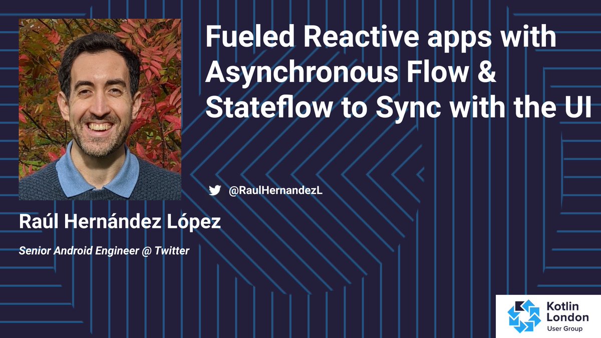 KotlinLondon's tweet image. Back in December @RaulHernandezL joined us to talk about &quot;Fueled #Reactive apps with Asynchronous #Flow &amp;amp; #Stateflow to Sync with the UI&quot; Rewatch it here: buff.ly/3c87JqJ