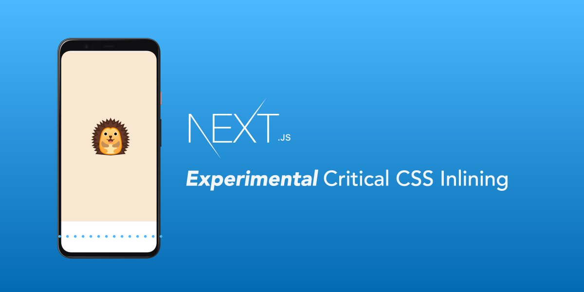 hdjirdeh's tweet image. Thanks to @Janicklas, Next.js can now automatically inline Critical CSS ✨

Feature is experimental and behind a flag, but we&apos;ll love to hear your feedback:

1. Add `experimental: { optimizeCss: true }` to next.config.js
2. Install critters@0.0.7 as a dependency

And that&apos;s it!