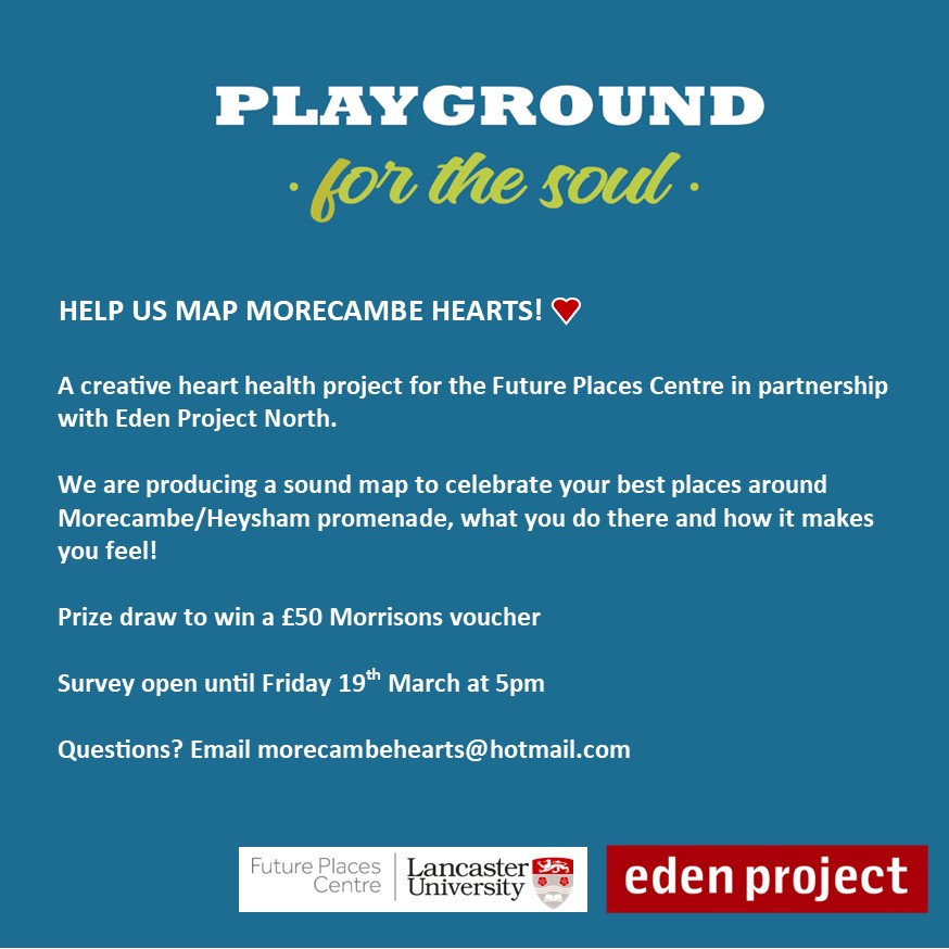 Mariacmajor's tweet photo. 📣 Calling #Morecambe #Heysham #Lancaster folk who love to spend time on the prom! We've been commissioned to create a sound map & you can help by filling in our SURVEY ➡️ https://t.co/6uIx9N1vXJ
Pls share if you can. Thanks in advance ❤️
#MorecambeProm #EdenProjectNorth https://t.co/lVGfvp0x0U