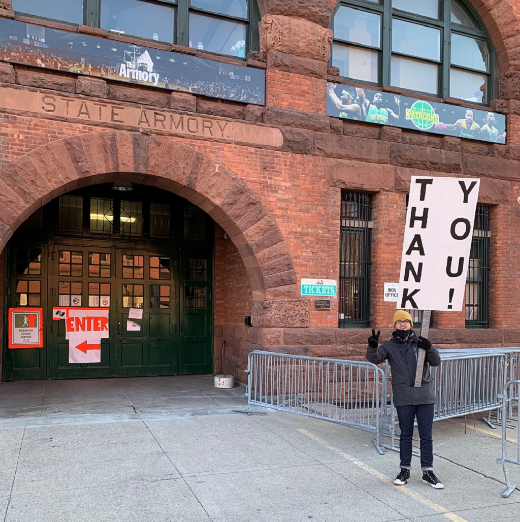 #BetterTogether: This photo outside the <a href="/fema/">FEMA</a>- <a href="/NYSDHSES/">NYS Div. of Homeland Security & Emergency Services</a> Albany community 💉 vaccination center is truly worth 1,000 words. 🙏 Thanks to our partners who made it possible for total vaccinations across our 6 CVCs in NY to vaccinate more than 112,000 people to date. #VaccinateNY💕