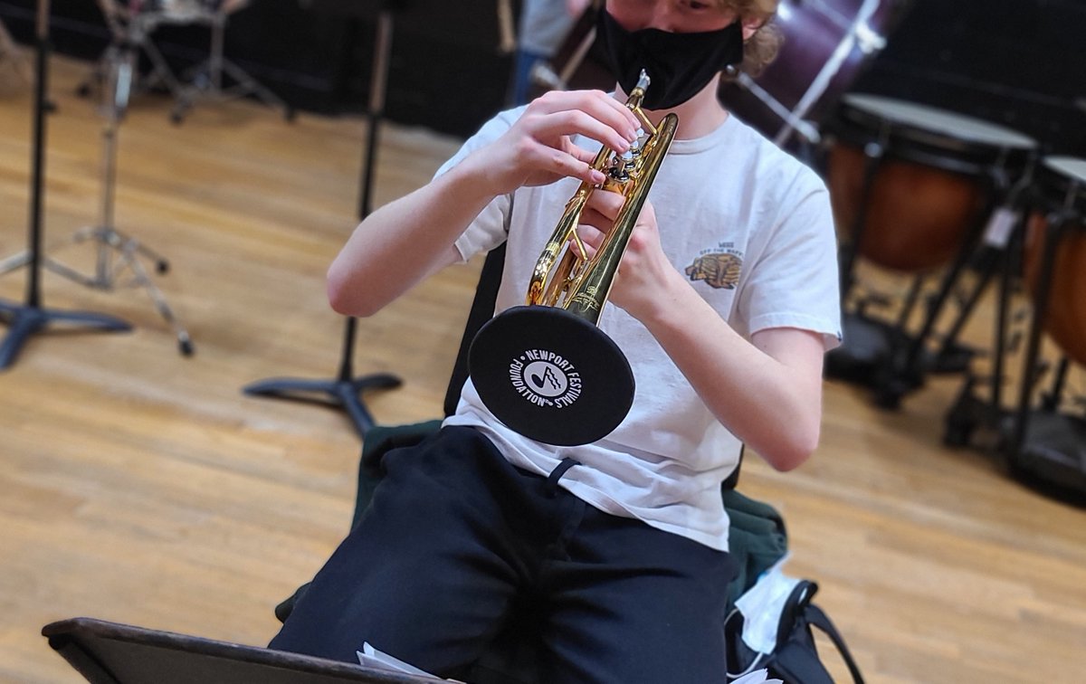 To help students return safely to the classroom, we donated 366 Instrument Bell Covers to schools in RI &amp; MA.  Covers go over the instrument bell to reduce airborne particles &amp; make band practice safer. newportfestivals.org/bell-covers
Thanks to partner, National Educational Music Company