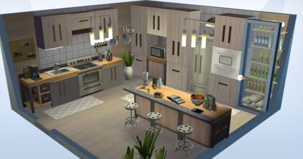 joannaspringer's tweet photo. I built this kitchen a few months ago. I was playing around with #debug and #moveobjects because I wanted simple #kitchen #cabinets. I know others have done this before but I like how it turned out & I like putting pantries in my #kitchens. #showusyourbuilds #thesims4 #thesims https://t.co/bXUAbSZpcz