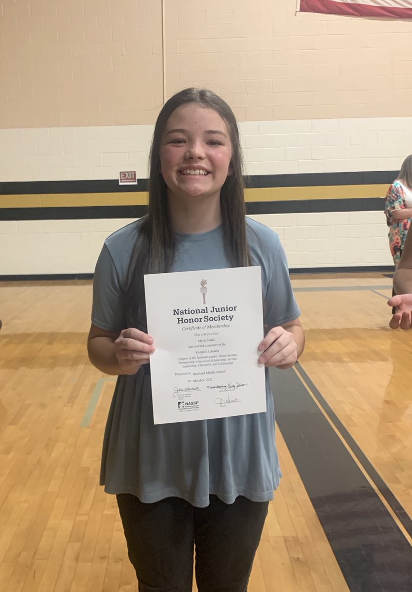 Beautiful, funny, athletic AND smart! 😉 congrats on NJHS ❤️