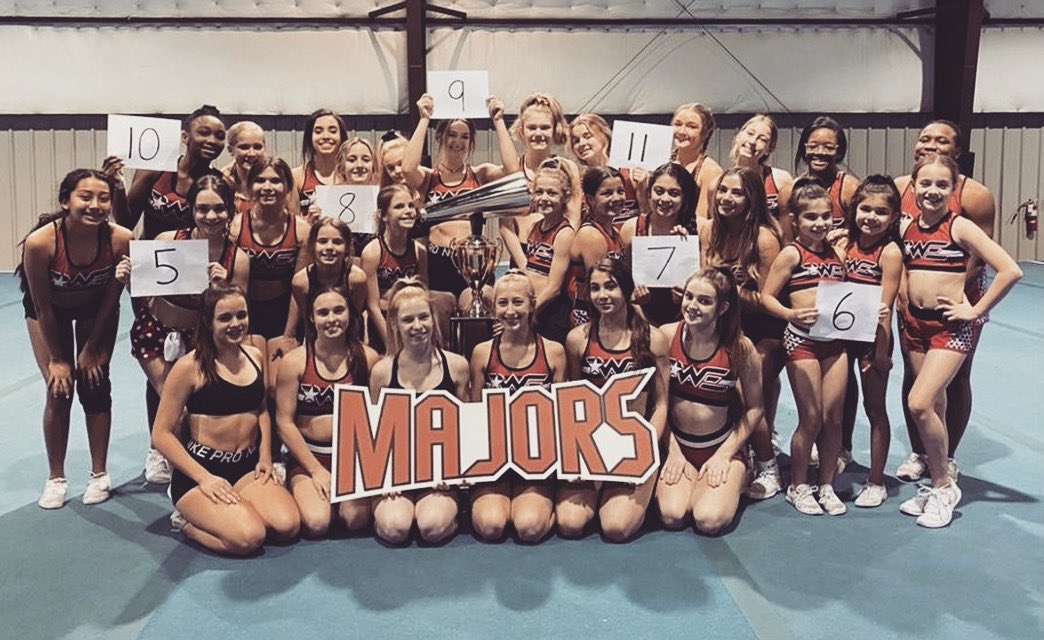 Hardwork, dedication and perseverance best describes this picture ❤️🖤 Some had to wait longer than others but we’re blessed to have this MAJOR NCA moment together 🤗 #NCAChampions #WEsoMAJOR #MediumJunior4 <a href="/NCAupdates/">NCA</a> <a href="/VarsityAllStar/">Varsity All Star</a> <a href="/WoodlandsCheer/">Woodlands Elite Cheer Co.</a>