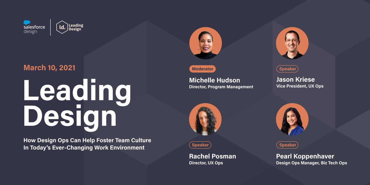 Thank you so much to Michelle for being an excellent moderator and Pearl, Jason and <a href="/rachelposman/">RachelLP</a> for being on our <a href="/SalesforceUX/">Salesforce Designers</a> Design Ops panel today.