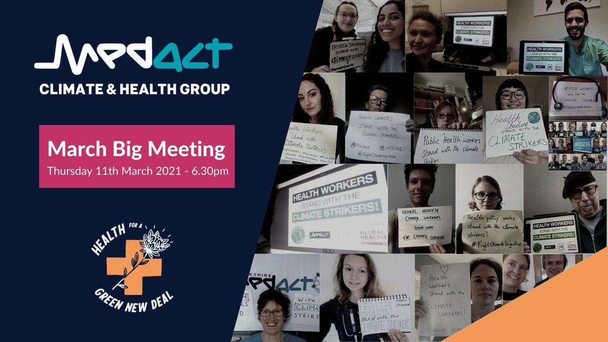 🚨This is tomorrow!🚨

Health worker/student interested in campaigning on climate justice? 

Join us for the March meeting of the Medact Climate &amp; Health Group! 

RSVP now via the link 👉🏽medact.org/event/climate-…