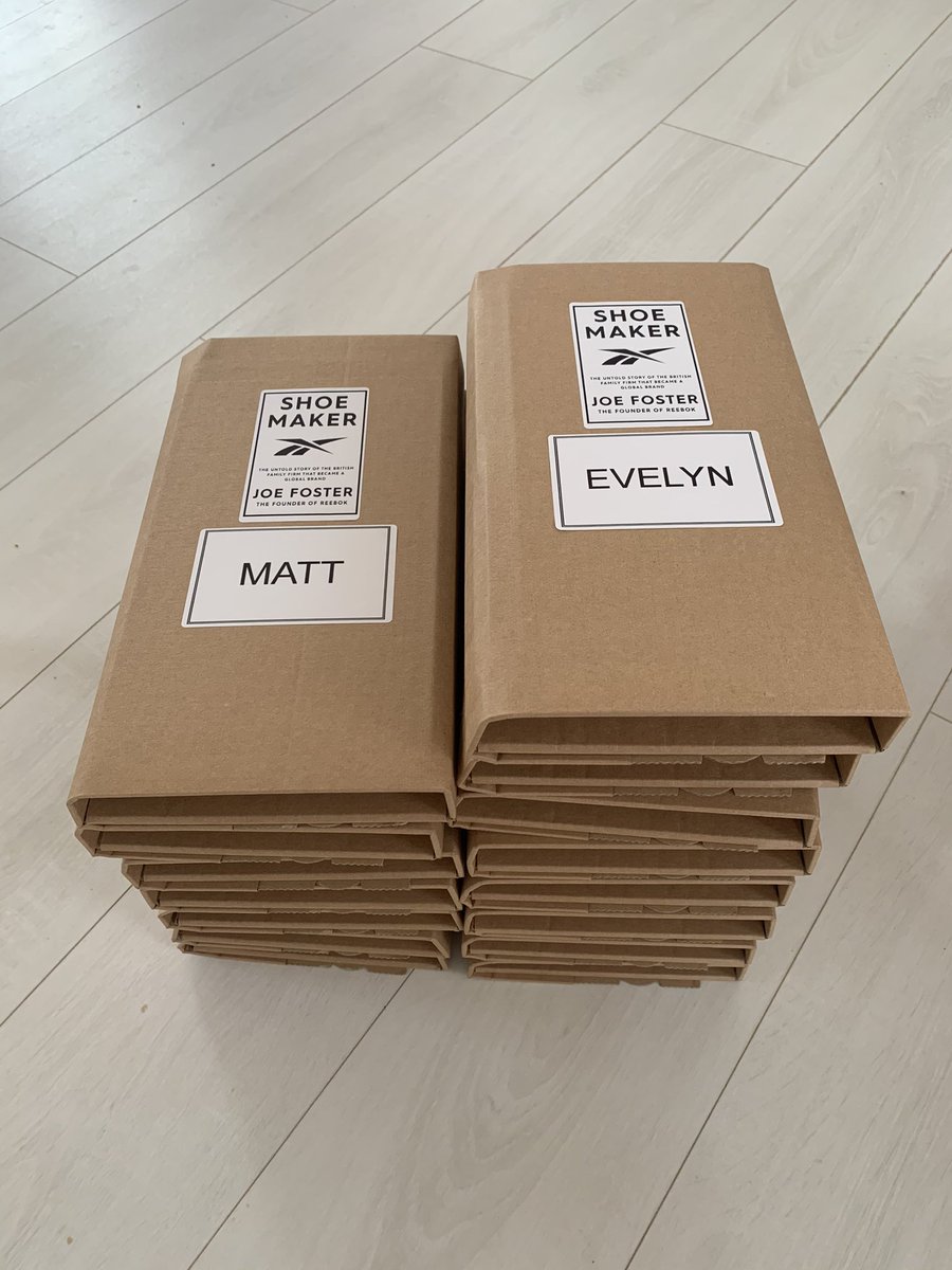 A stack of Shoemakers ready to head to @reebok HQ 👍 #reebok #books