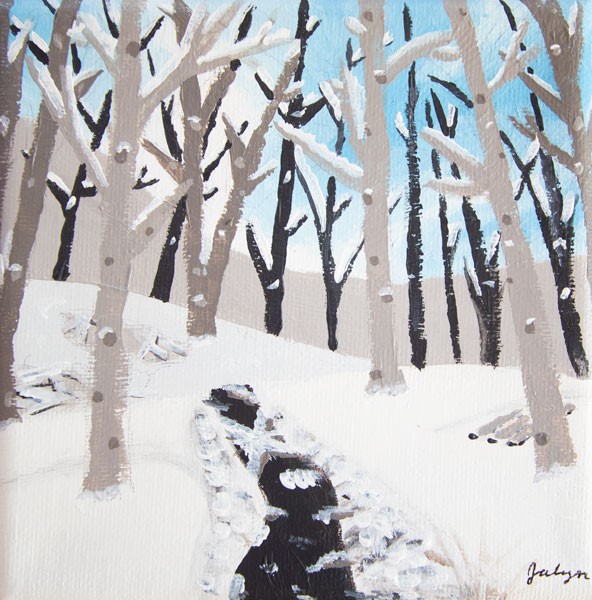 The weather may be getting a bit warmer but...we still have "Nature in Winter" Floyd County HS art submissions on display at the Mary Anderson Center through March 19th. The submission below is from Jalyn H., 9th grade, Floyd Central High. Come take a look! at all this talent!