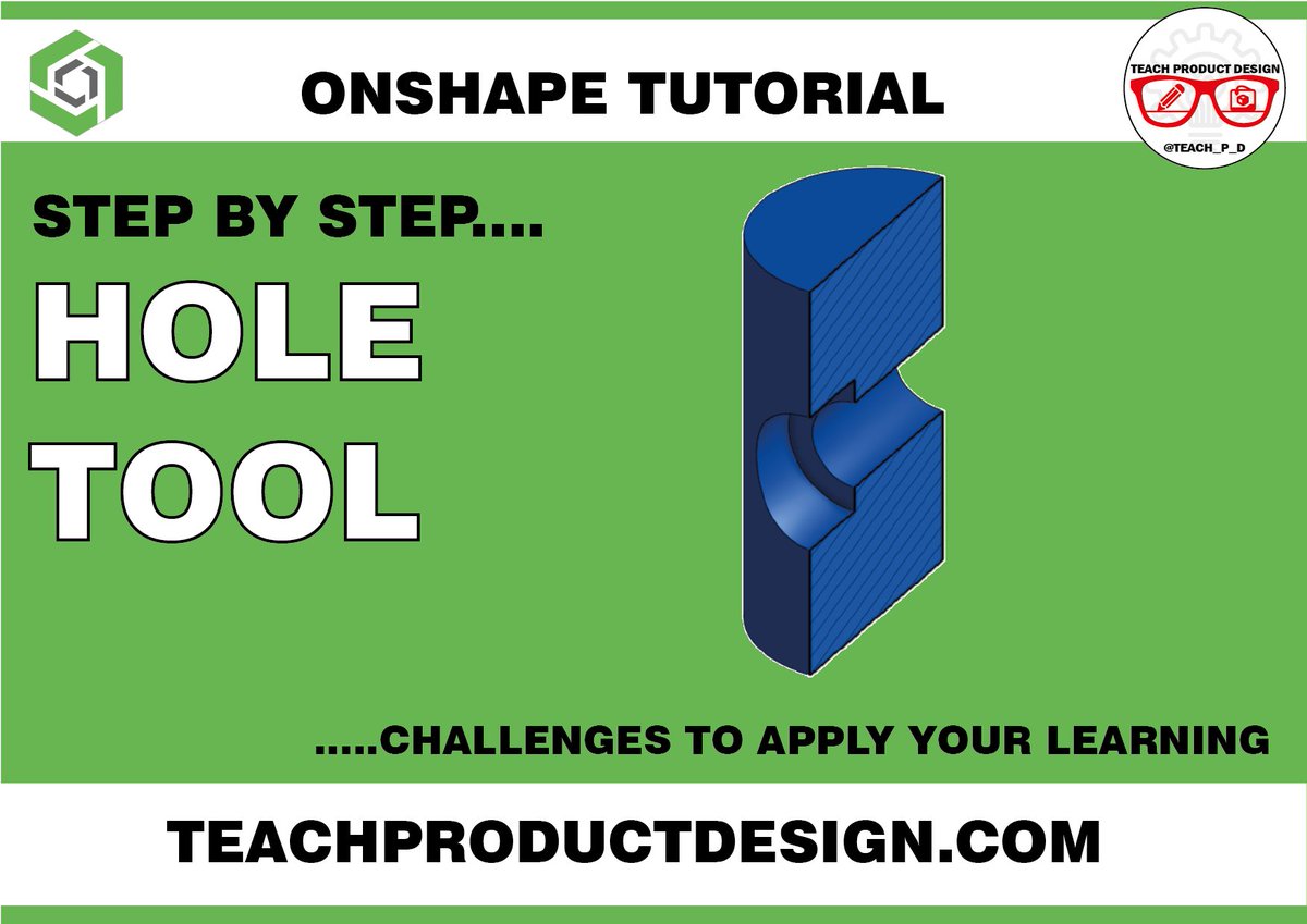 Teach_P_D's tweet photo. How to create a HOLE on a curved surface? Tangent plane? @onshape check the links in the bio for the 
@YouTube tutorial @PTC_Academic @DTassoc @AlexandruBlaj5 @EberlBernhard
 #onshape #PTC #dtchat #teachproductdesign #dt #tech #tes #education #learning #school #teaching https://t.co/mmkkSBitmS