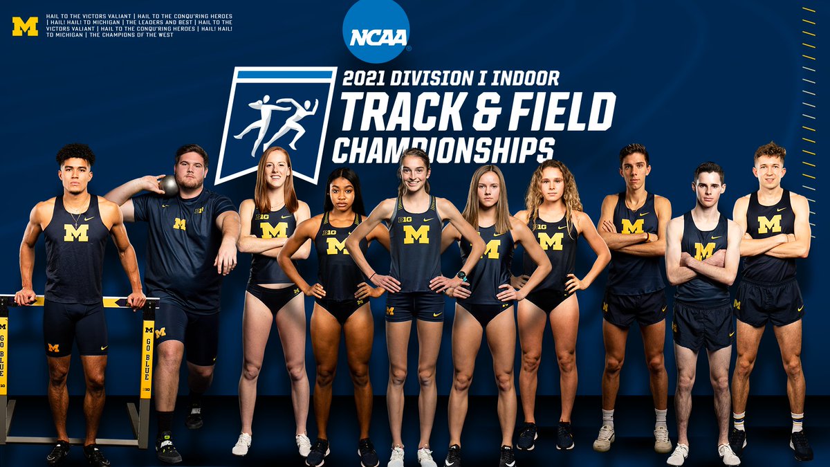UMichTrack's tweet photo. 🔜

The 🏆 NCAA INDOOR CHAMPIONSHIPS 🏆 begin tomorrow.

Will you be following these Michigan men &amp; women on ESPN3 on Thursday-Saturday?

PREVIEWS
M - https://t.co/Soip7pxV2Y
W - https://t.co/LpGJd8qiIQ

#GoBlue https://t.co/1i6uajnFzy