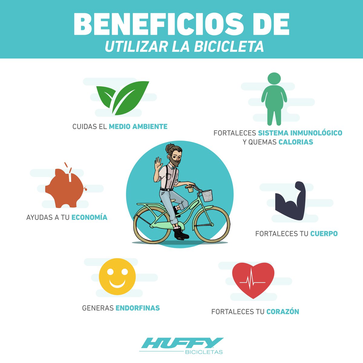 HuffyMexico's tweet photo. Grandes retos, grandes beneficios, grandes momentos  🚲🚲🚲
#MejorenBICI  #TipsHuffy #Propositos2021 #MejorenHUFFY @Bicitekas https://t.co/cOP7zBcz5R