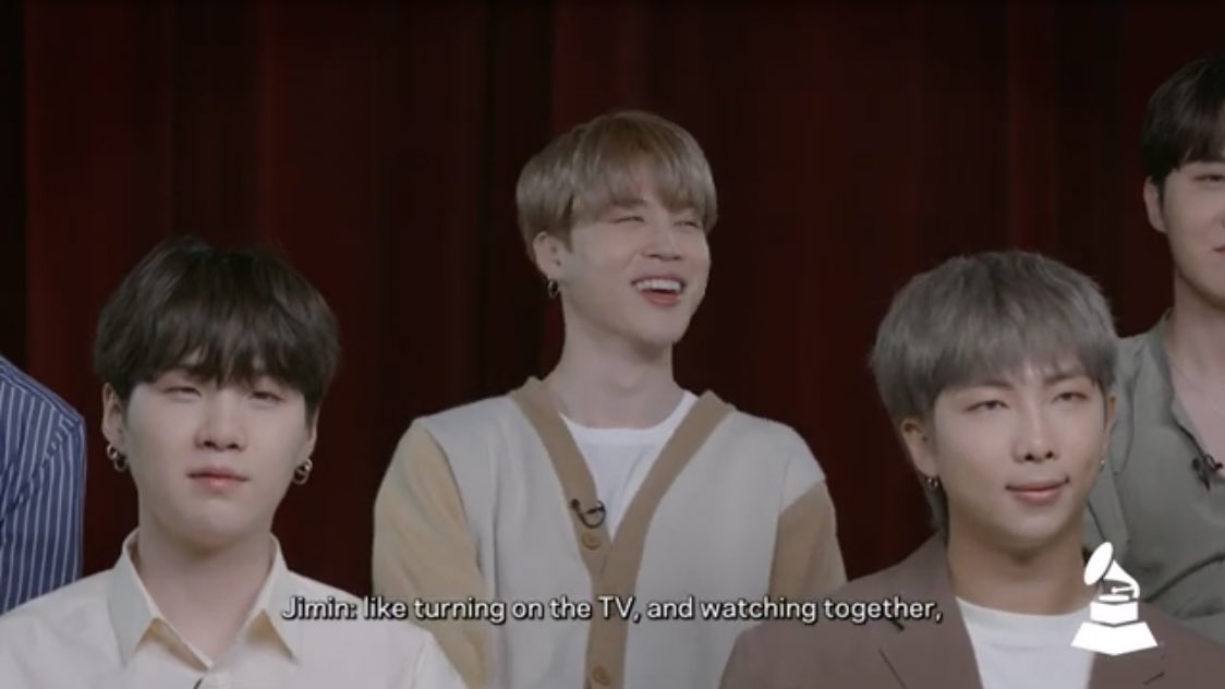 choi_bts2's tweet photo. Jimin said  

"We should have watched #GRAMMYs nomination announcement together with ARMYs, like in a dome, like turning on the TV and watching together on a LED screen.. "

*omg! it's so fun and happy just by imagining it 😭 @BTS_twt https://t.co/lRSpFdNdBI