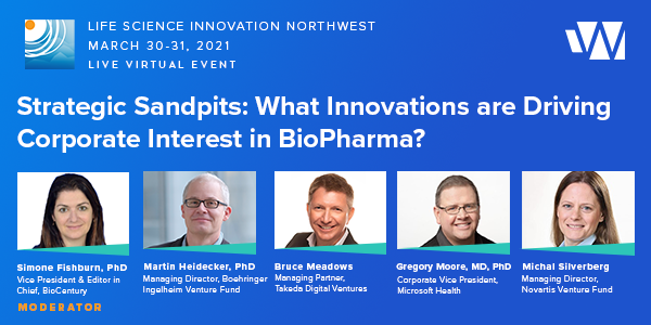 LifeScienceWA's tweet photo. Join us during #LSINW2021 for the panel: Strategic Sandpits: What Innovations are Driving Corporate Interest in BioPharma?
Register today: https://t.co/lcxxxBhFCa
#LifeScienceWA #StrategicInvesting #BioPharma https://t.co/KO8qdpSss1