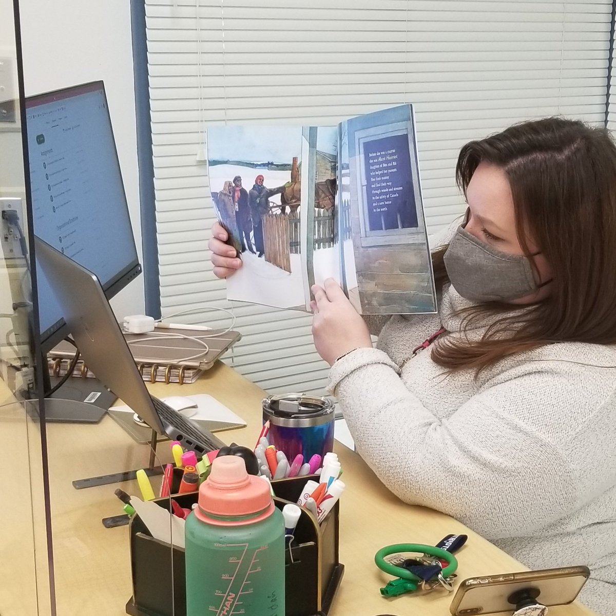 TC_AART's tweet photo. Marking this special month's recognition of Women and #HarrietTubmanDay by reading Before She Was Harriet by Lesa Cline- Ransome. G4 Ss are learning much more about Harriet's accomplishments than the Underground Railroad! #ThinkSocialStudies @TerraCentreES @FcpsSocial @fcpsaap https://t.co/mlRI77peLa