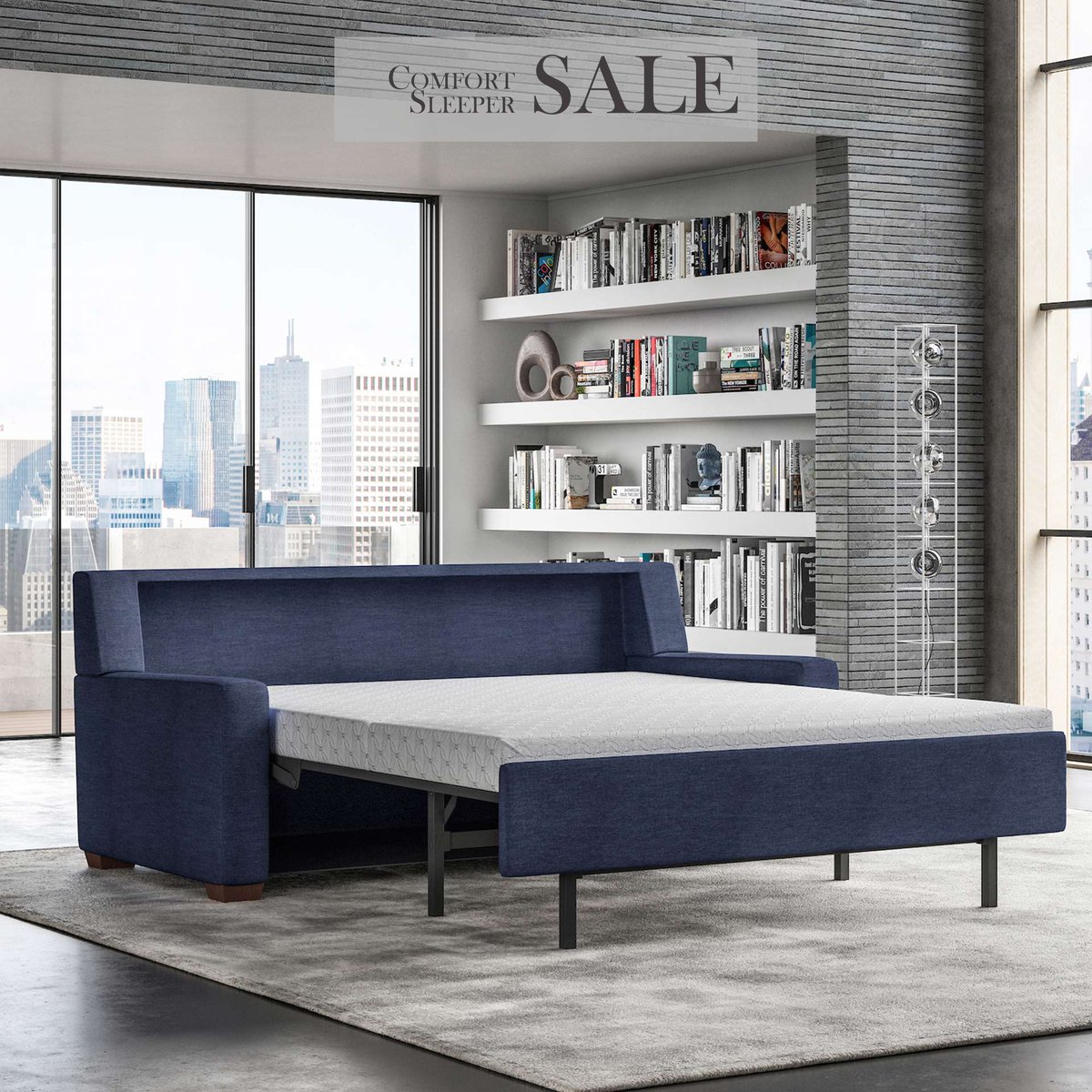McElherans's tweet photo. Who would have thought that a sleep sofa could be both comfortable and good looking.  The American Leather Comfort Sleeper did.

The factory authorized Comfort Sleeper sale is on now. 

Your Rooms.  Your Style.  Your Story. https://t.co/aTEBccOMGz