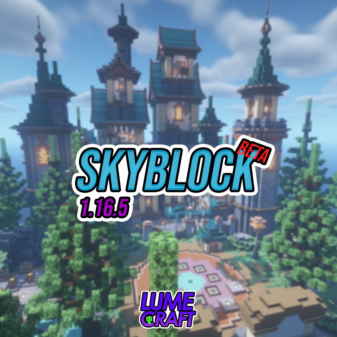 Ven &amp; únete a nuestro servidor probando la fase beta de #skyblock dejándonos tu opinión/sugerencia en cualquiera de nuestras redes sociales.
-⠀⠀⠀⠀⠀⠀⠀⠀⠀
•mx Lumecraft com
•versión: 1.8.X - 1.16.5
-
#minecraft #servidor #minecraftservidor #server #serverminecraft