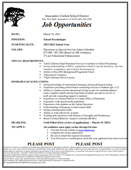 atasusd's tweet photo. Job opportunity! https://t.co/XDD30JUxcC