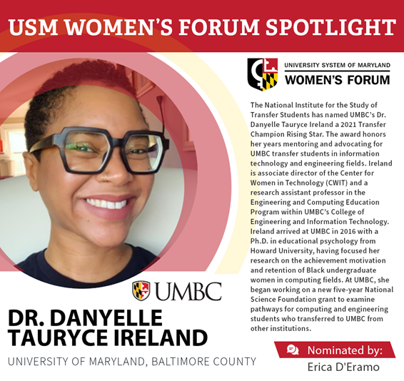 Congrats to Dr. Ireland for being featured in the USM Women's Forum Spotlight!