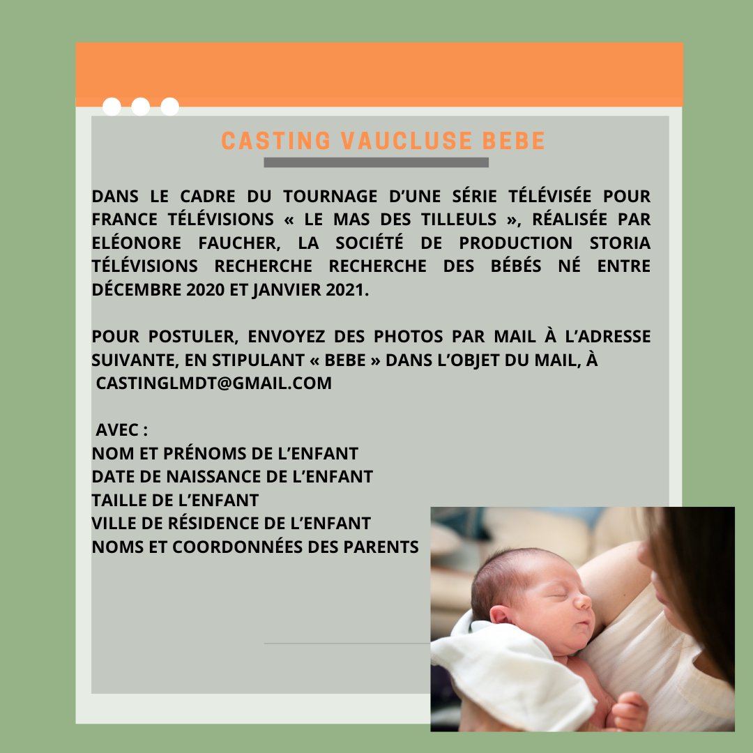 Film Vaucluse Urgent Casting Castingenfants Bebe Bebe21 Vaucluse Casting Serietv Film Vaucluse Urgent Casting Castingenfants Bebe Bebe21 Vaucluse Casting Serietv