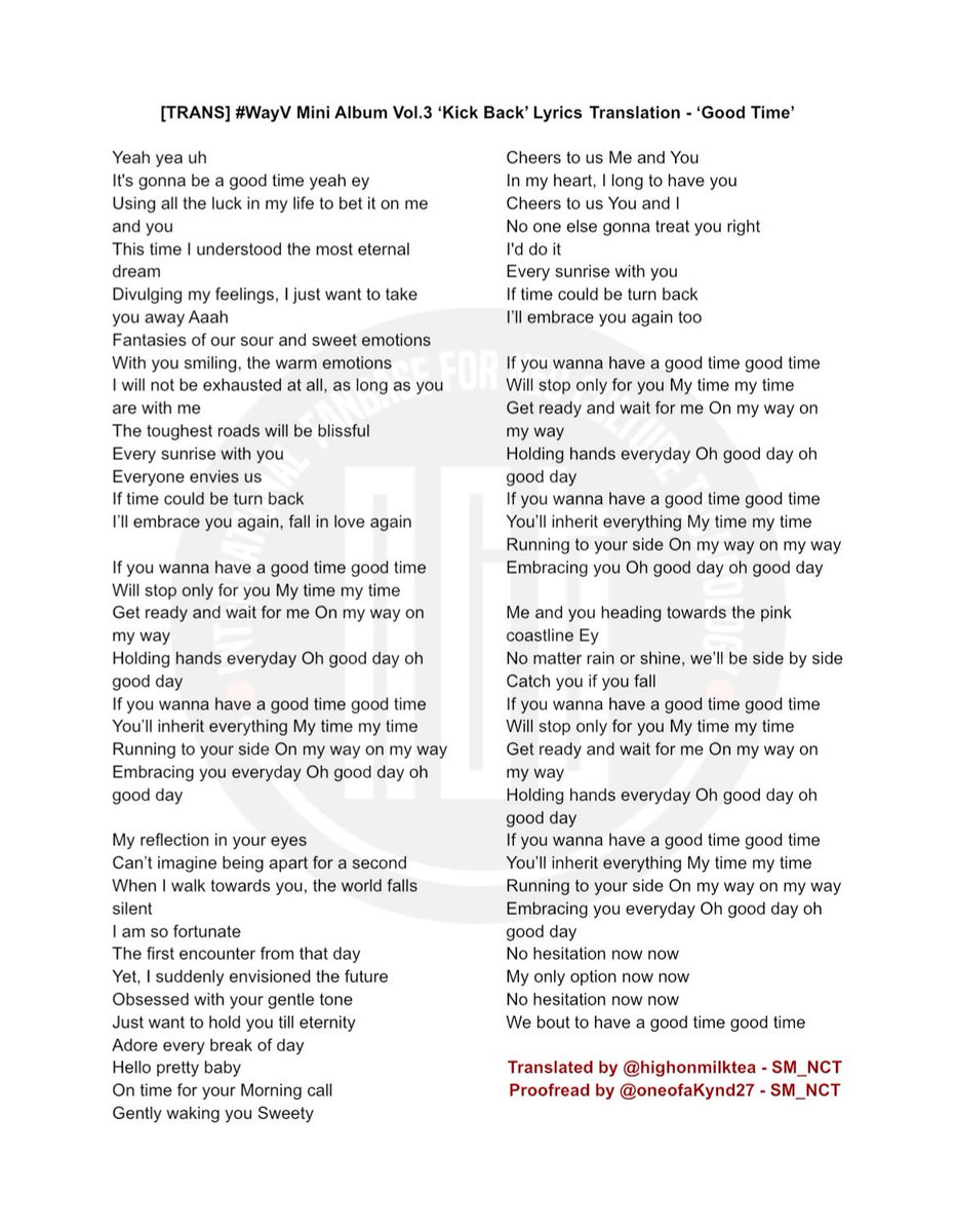 WayV 'Kick Back' Lyrics Tradução/Translation (Color Coded Lyrics) 