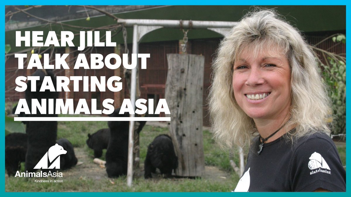 AnimalsAsia's tweet photo. Listen to our founder and CEO Jill Robinson MBE describe how, after a chance encounter with a moon bear on a bear bile farm in 1993, she put kindness into action and founded Animals Asia. https://t.co/DOqDcdBOaB 
#AnimalWelfare #AnimalConservation #Wildlife #KindnessInAction https://t.co/ofIsaLtGZl