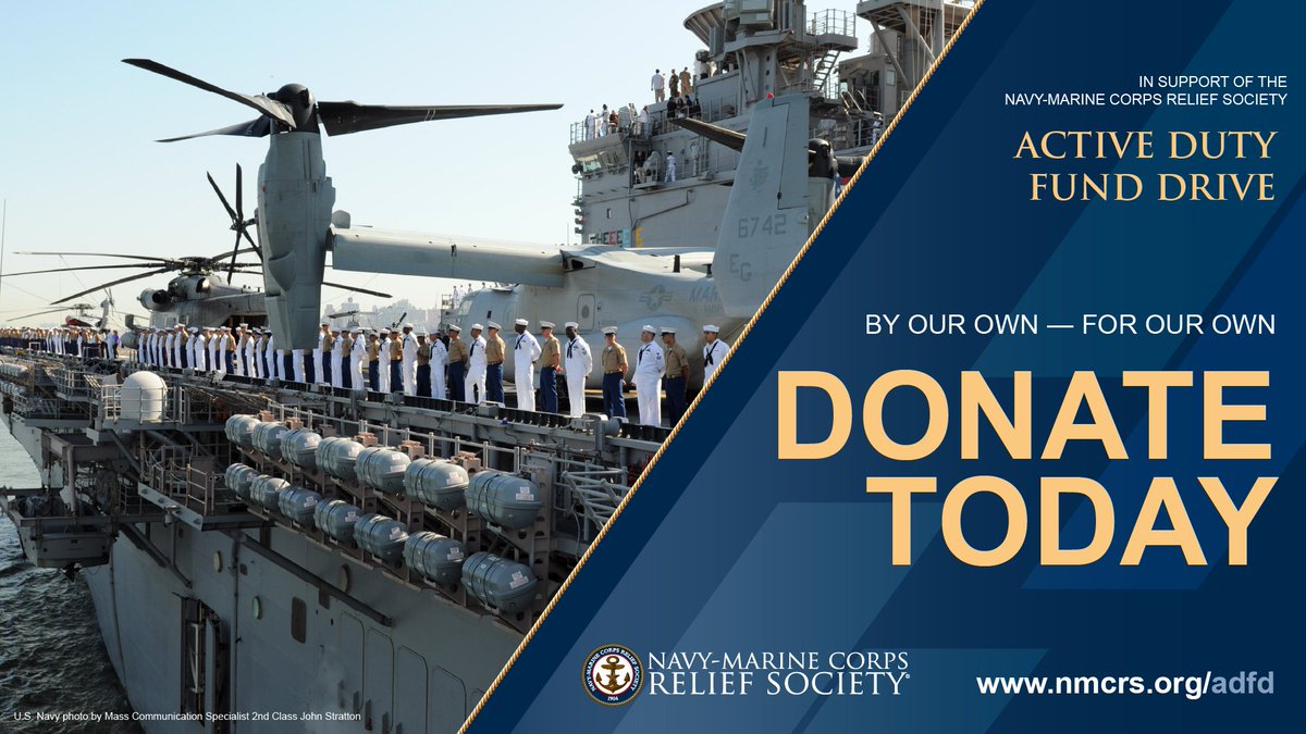 NMCRS (@nmcrs1) on Twitter photo The Active Duty Fund Drive is ON! Give today to help your fellow Sailors and Marines in need. nmcrs.org/pages/adfd
#Donate #Give #DoGood #charity #nonprofit #change #Navy #Marines #Military #Veterans #USNavy #USMC The Active Duty Fund Drive is ON! Give today to help your fellow Sailors and Marines in need. nmcrs.org/pages/adfd
#Donate #Give #DoGood #charity #nonprofit #change #Navy #Marines #Military #Veterans #USNavy #USMC